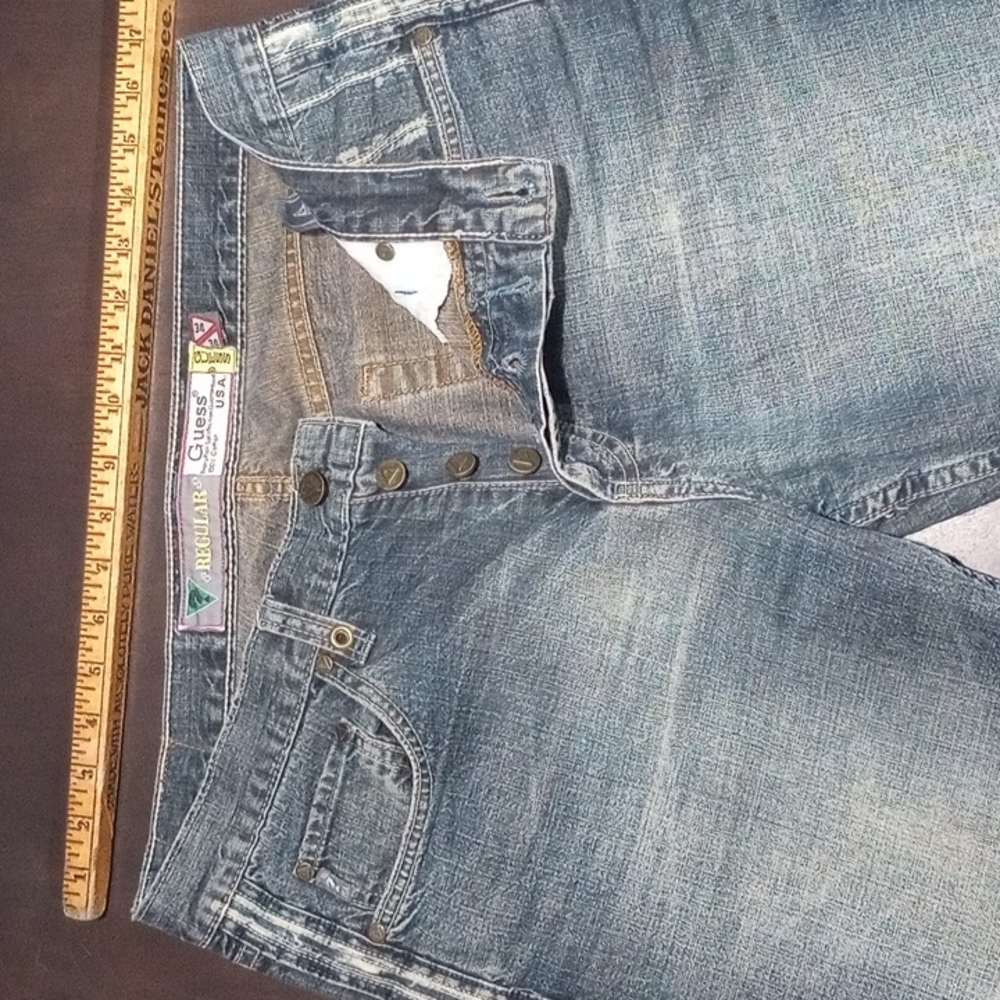 Vintage Guess size 34 X 34 blue regular cut jeans made in USA